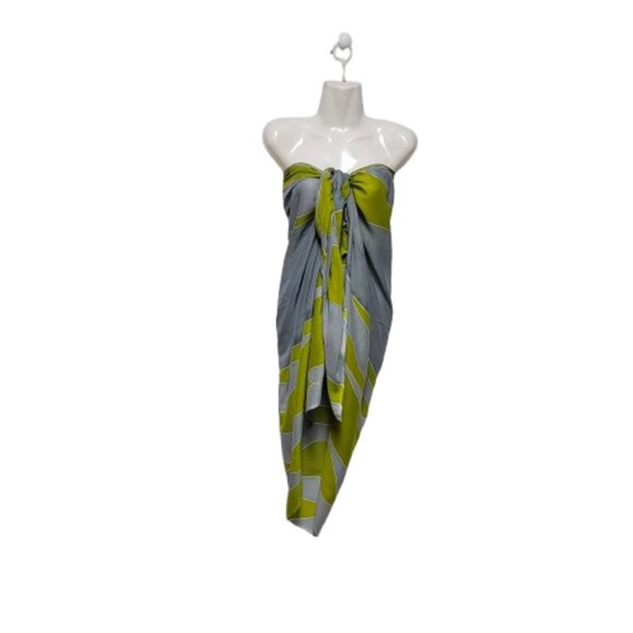 Womens Sarong Pareo Cotton Wrap HandPainted Batik Wrapskirt Beachwear -NEW - Picture 3 of 6